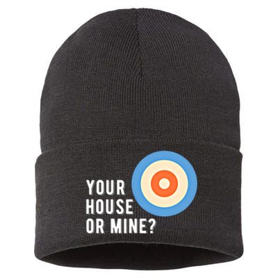 Your House Or Mine Curling Curler Curl Gift Sustainable Knit Beanie