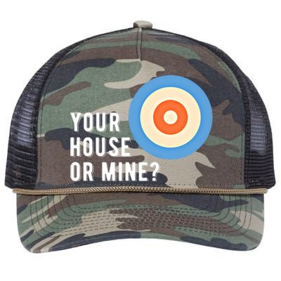 Your House Or Mine Curling Curler Curl Gift Retro Rope Trucker Hat Cap