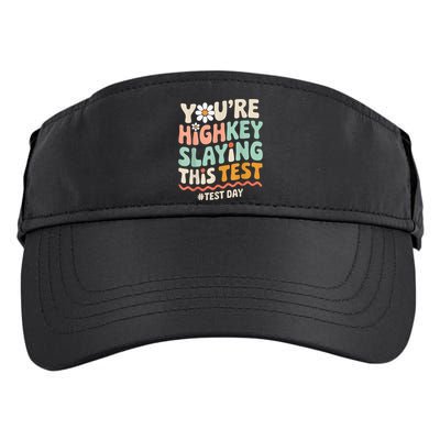You're Highkey Slaying Test Day Teacher Gift Adult Drive Performance Visor