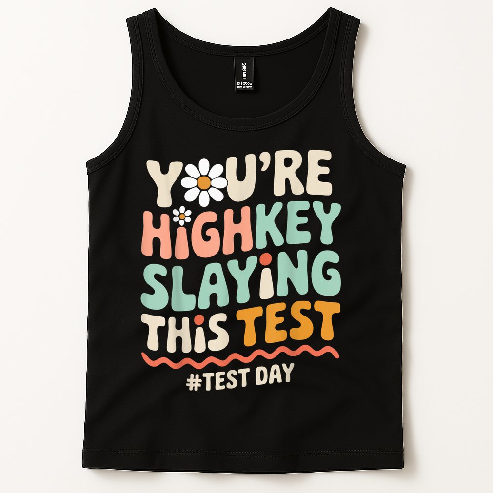 You're Highkey Slaying Test Day Teacher Gift Tank Top