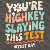 You're Highkey Slaying Test Day Teacher Gift Cotton Canvas Backpack