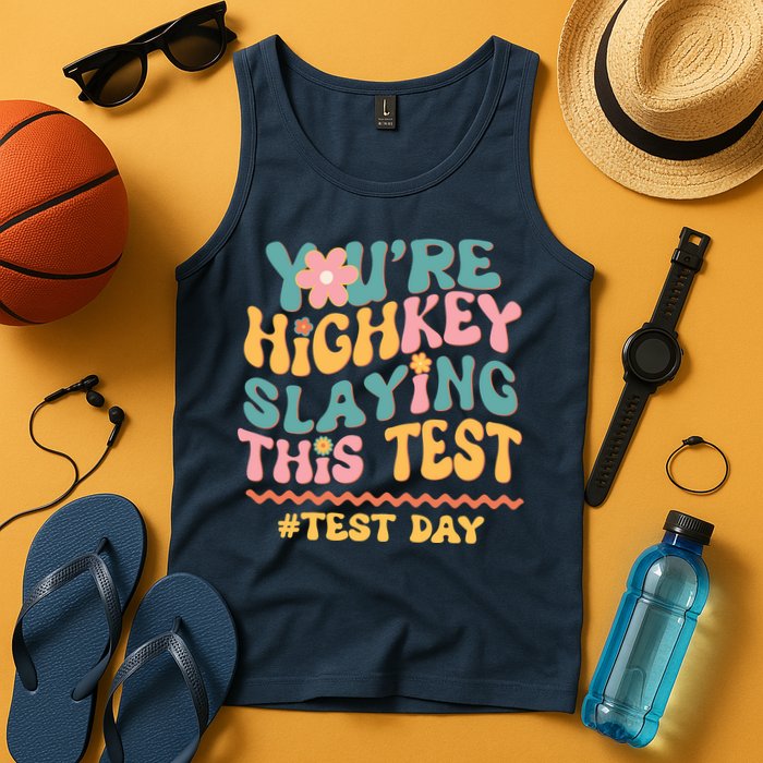 You're Highkey Slaying This Test # TEST DAY Tank Top