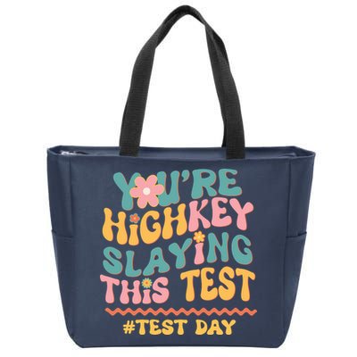 You're Highkey Slaying This Test # TEST DAY Zip Tote Bag