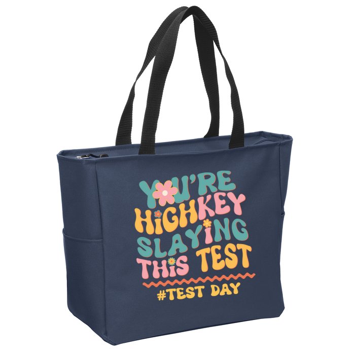 You're Highkey Slaying This Test # TEST DAY Zip Tote Bag