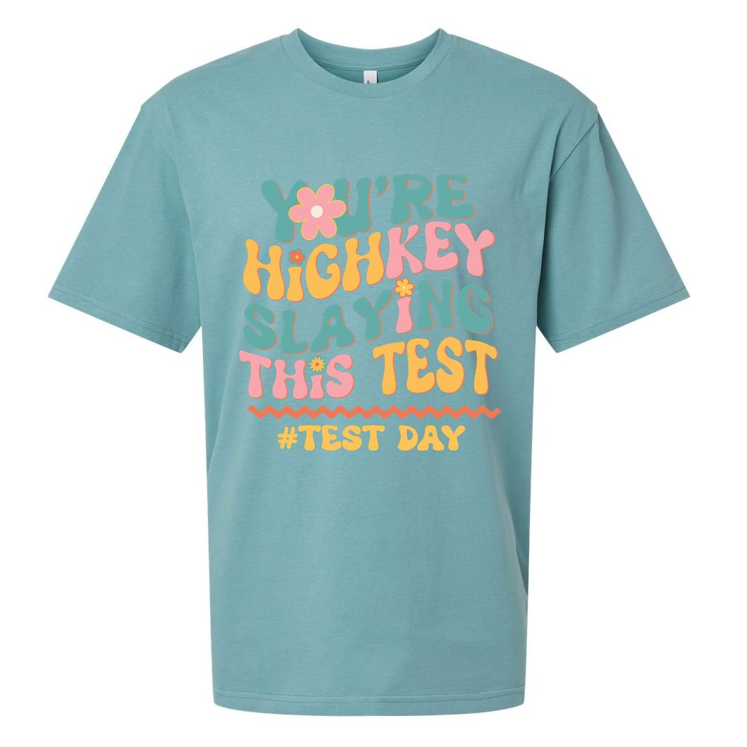 You're Highkey Slaying This Test # TEST DAY Sueded Cloud Jersey T-Shirt