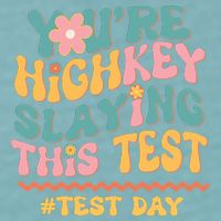 You're Highkey Slaying This Test # TEST DAY Sueded Cloud Jersey T-Shirt