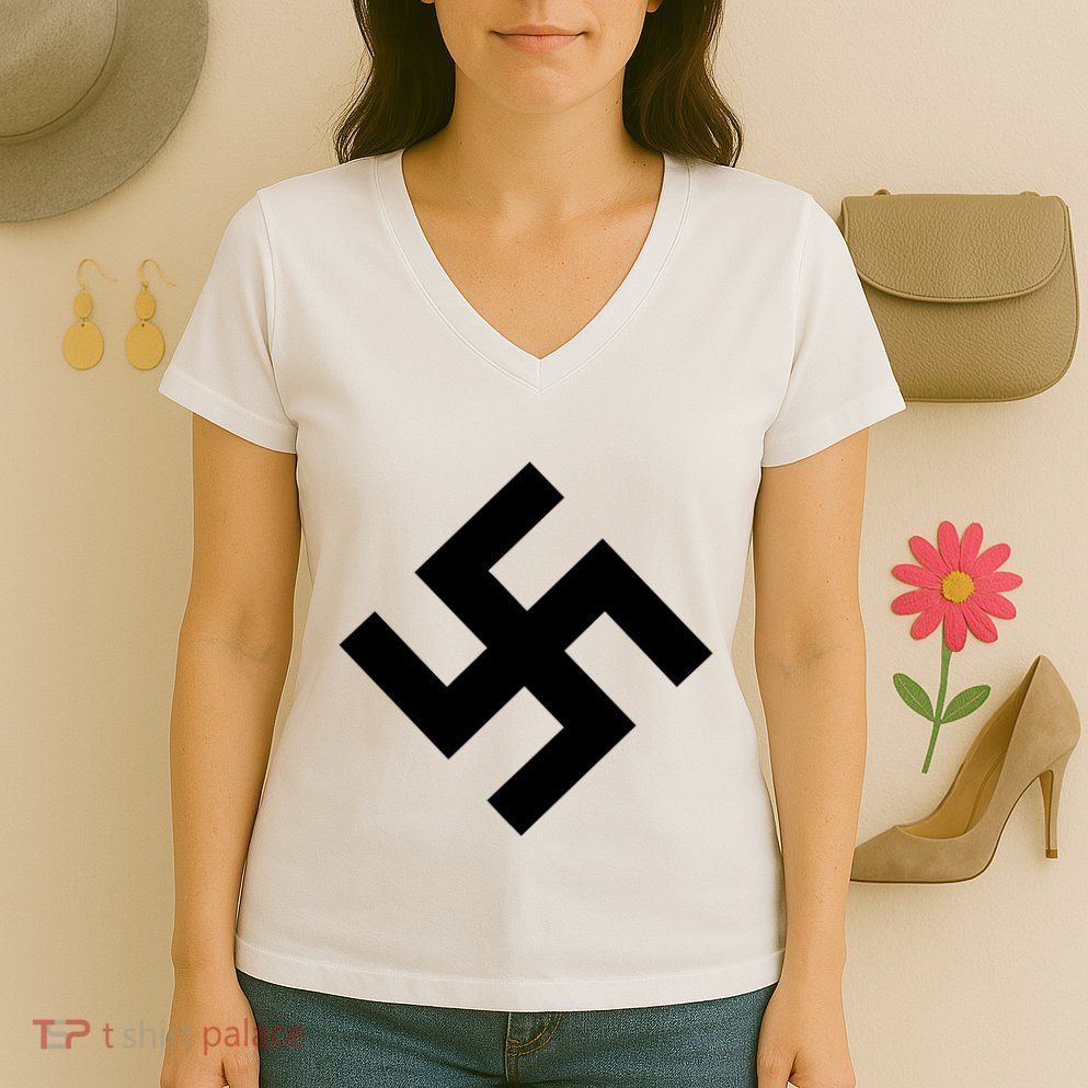 Yeezy Hh Swastika Women's V-Neck T-Shirt