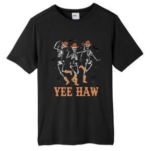 Yee Haw Skeleton Dancing Cow Boots Howdy Western Rodeo Gift Tall Fusion ChromaSoft Performance T-Shirt