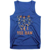 Yee Haw Skeleton Dancing Cow Boots Howdy Western Rodeo Gift Tank Top