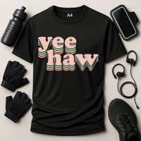 Yeehaw Howdy Space Cow Cooling Performance Crew T-Shirt