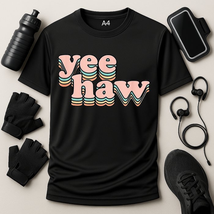 Yeehaw Howdy Space Cow Cooling Performance Crew T-Shirt
