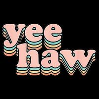 Yeehaw Howdy Space Cow Cropped Pullover Crew