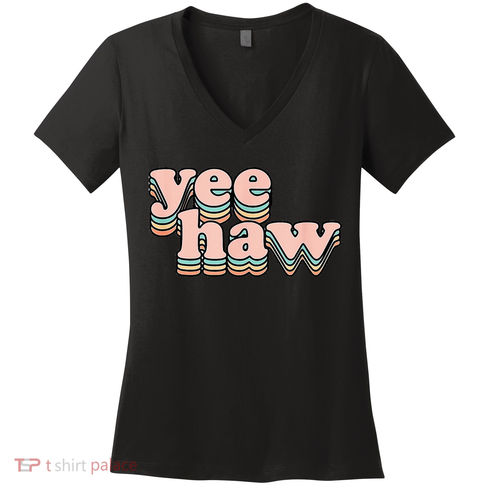 Yeehaw Howdy Space Cow Women's V-Neck T-Shirt