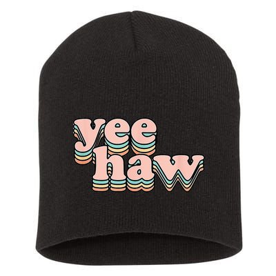 Yeehaw Howdy Space Cow Short Acrylic Beanie