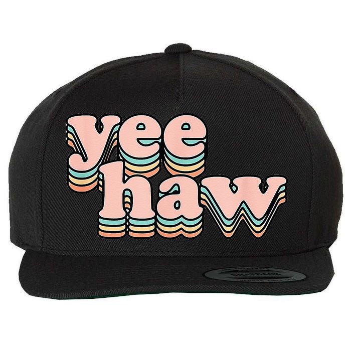 Yeehaw Howdy Space Cow Wool Snapback Cap
