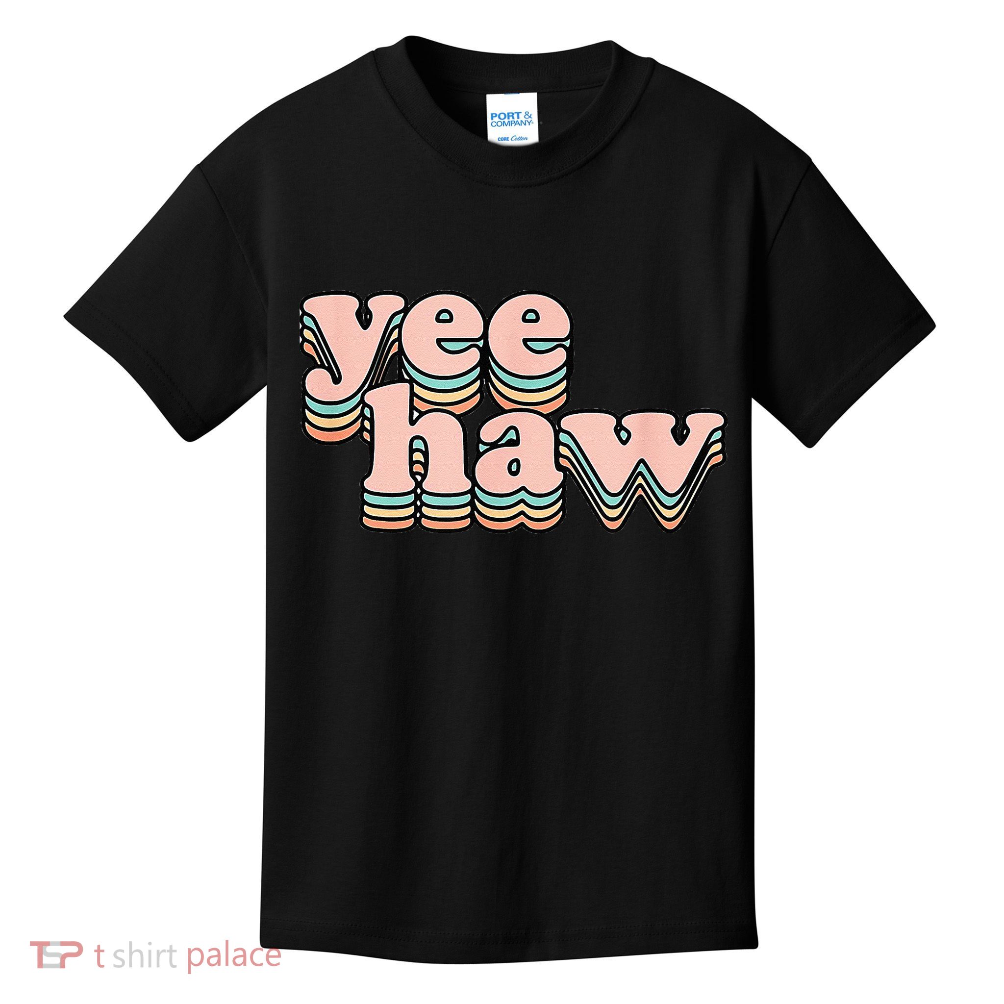 Yeehaw Howdy Space Cow Kids T-Shirt