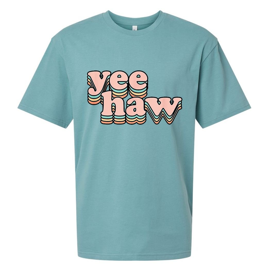 Yeehaw Howdy Space Cow Sueded Cloud Jersey T-Shirt