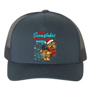 Yorkshire How Snowflakes Are Really Made Funny Dog Christmas Gift Yupoong Adult 5-Panel Trucker Hat