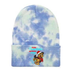 Yorkshire How Snowflakes Are Really Made Funny Dog Christmas Gift Tie Dye 12in Knit Beanie