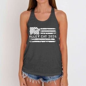 You Have The Morals Of An Alley Cat Debate 2024 Women's Knotted Racerback Tank