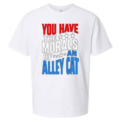 You Have The Morals Of An Alley Cat Funny Debate Sueded Cloud Jersey T-Shirt