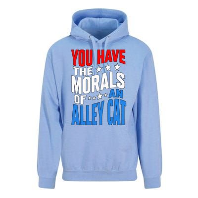 You Have The Morals Of An Alley Cat Funny Debate Unisex Surf Hoodie