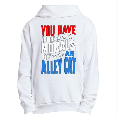 You Have The Morals Of An Alley Cat Funny Debate Urban Pullover Hoodie