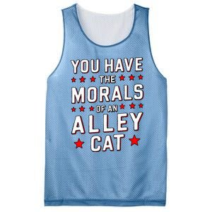 You Have The Morals Of An Alley Cat Funny Debate Mesh Reversible Basketball Jersey Tank