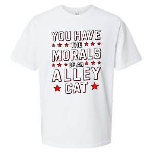 You Have The Morals Of An Alley Cat Funny Debate Sueded Cloud Jersey T-Shirt