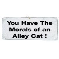 You Have The Morals Of An Alley Cat Trump Biden Debates 2024 Large Microfiber Waffle Golf Towel