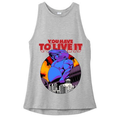 You Have To Live It Kyriakos Grizzly Ladies PosiCharge Tri-Blend Wicking Tank