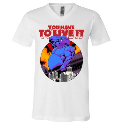 You Have To Live It Kyriakos Grizzly V-Neck T-Shirt