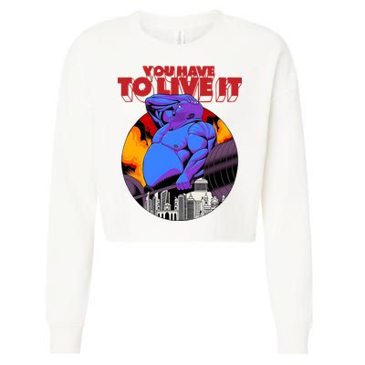 You Have To Live It Kyriakos Grizzly Cropped Pullover Crew