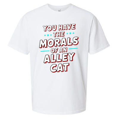 You Have The Morals Of An Alley Cat Funny Debate Sueded Cloud Jersey T-Shirt