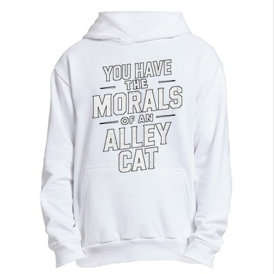 You Have The Morals Of An Alley Cat Funny Debate Urban Pullover Hoodie