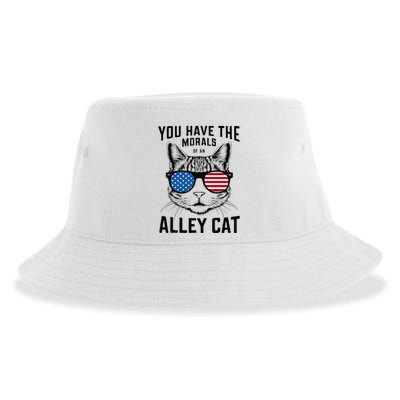 You Have The Morals Of An Alley Cat Funny Joke Sustainable Bucket Hat