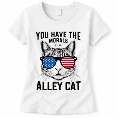 You Have The Morals Of An Alley Cat Funny Joke Womens T-Shirt