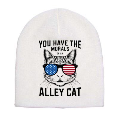 You Have The Morals Of An Alley Cat Funny Joke Short Acrylic Beanie