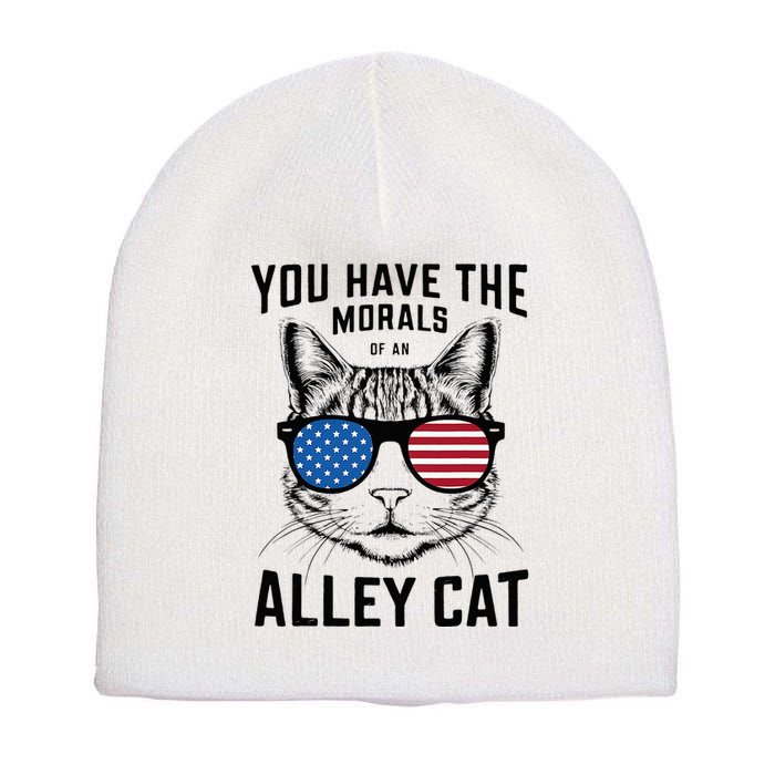 You Have The Morals Of An Alley Cat Funny Joke Short Acrylic Beanie