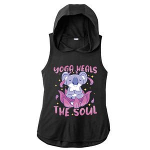 Yoga Heals The Soul Yoga Instructor Meditation Yoga Gift Ladies PosiCharge Tri-Blend Wicking Draft Hoodie Tank