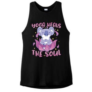 Yoga Heals The Soul Yoga Instructor Meditation Yoga Gift Ladies PosiCharge Tri-Blend Wicking Tank