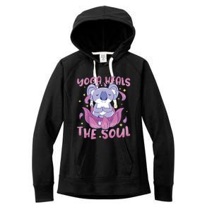 Yoga Heals The Soul Yoga Instructor Meditation Yoga Gift Women's Fleece Hoodie