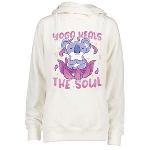 Yoga Heals The Soul Yoga Instructor Meditation Yoga Gift Womens Funnel Neck Pullover Hood