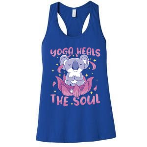 Yoga Heals The Soul Yoga Instructor Meditation Yoga Gift Women's Racerback Tank