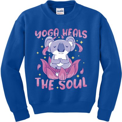 Yoga Heals The Soul Yoga Instructor Meditation Yoga Gift Kids Sweatshirt