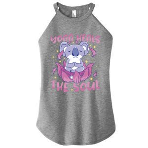 Yoga Heals The Soul Yoga Instructor Meditation Yoga Gift Women's Perfect Tri Rocker Tank