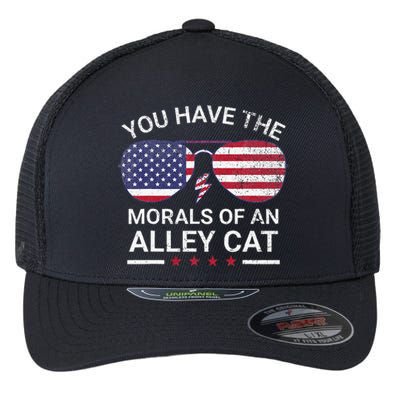 You Have The Morals Of An Alley Cat Funny Joke Flexfit Unipanel Trucker Cap