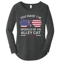 You Have The Morals Of An Alley Cat Funny Joke Women's Perfect Tri Tunic Long Sleeve Shirt