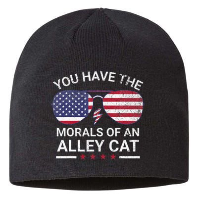 You Have The Morals Of An Alley Cat Funny Joke Sustainable Beanie