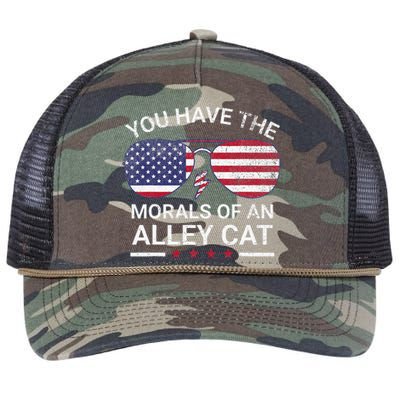 You Have The Morals Of An Alley Cat Funny Joke Retro Rope Trucker Hat Cap